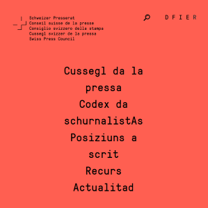 Cussegl svizzer da la pressa